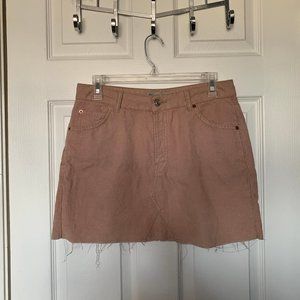 Topshop Pink Corduroy Skirt